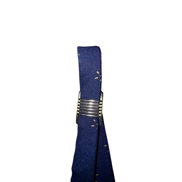 Vintage Robby Len Swim Suit Dress Womens Plus 30W Blue Gold Metal Decoration - Picture 8 of 10